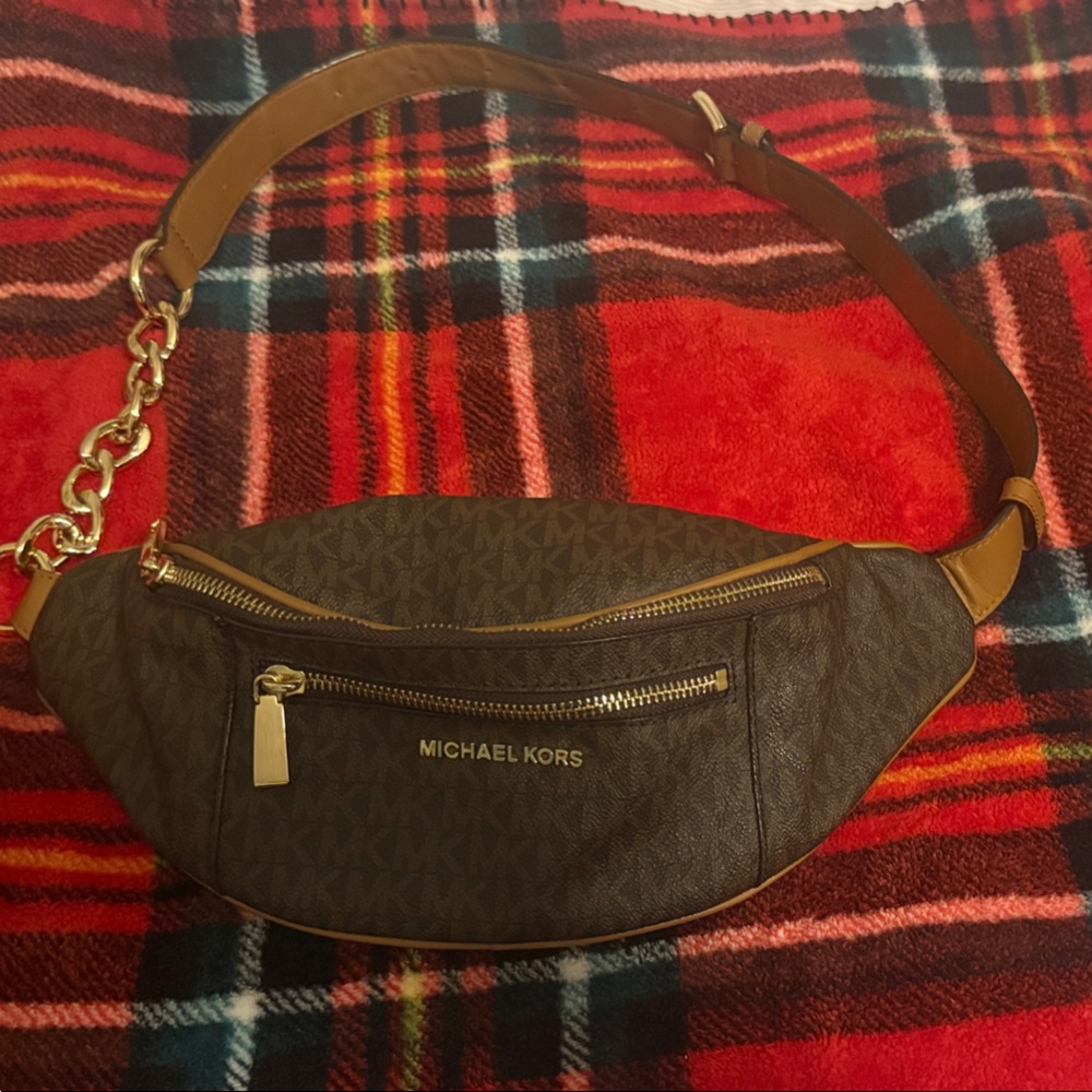 Michael Kors Brown and Tan Travel Bag